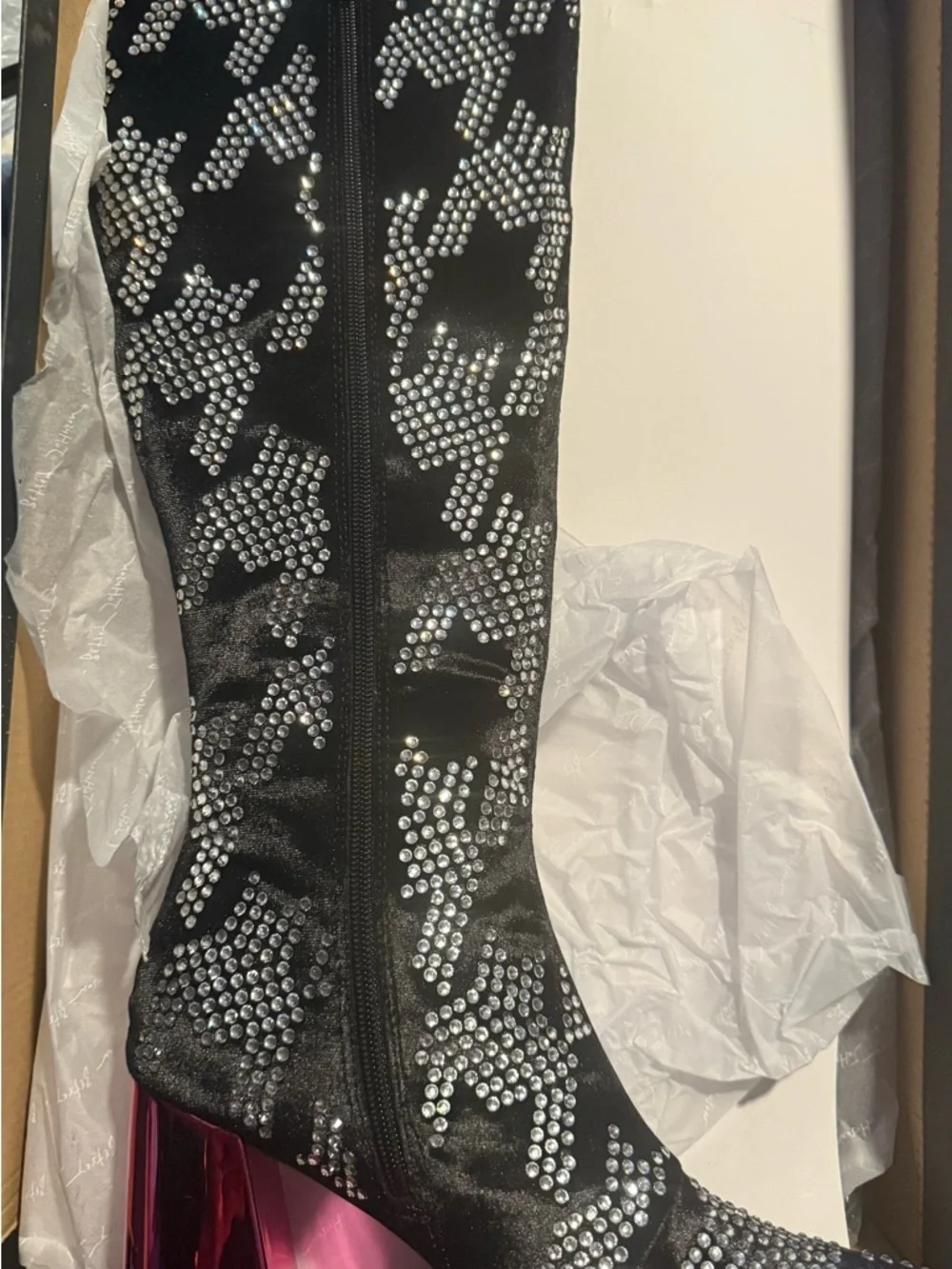 New Betsey Johnson Women's Naomy Tall Block-Heel Boots size 7.5